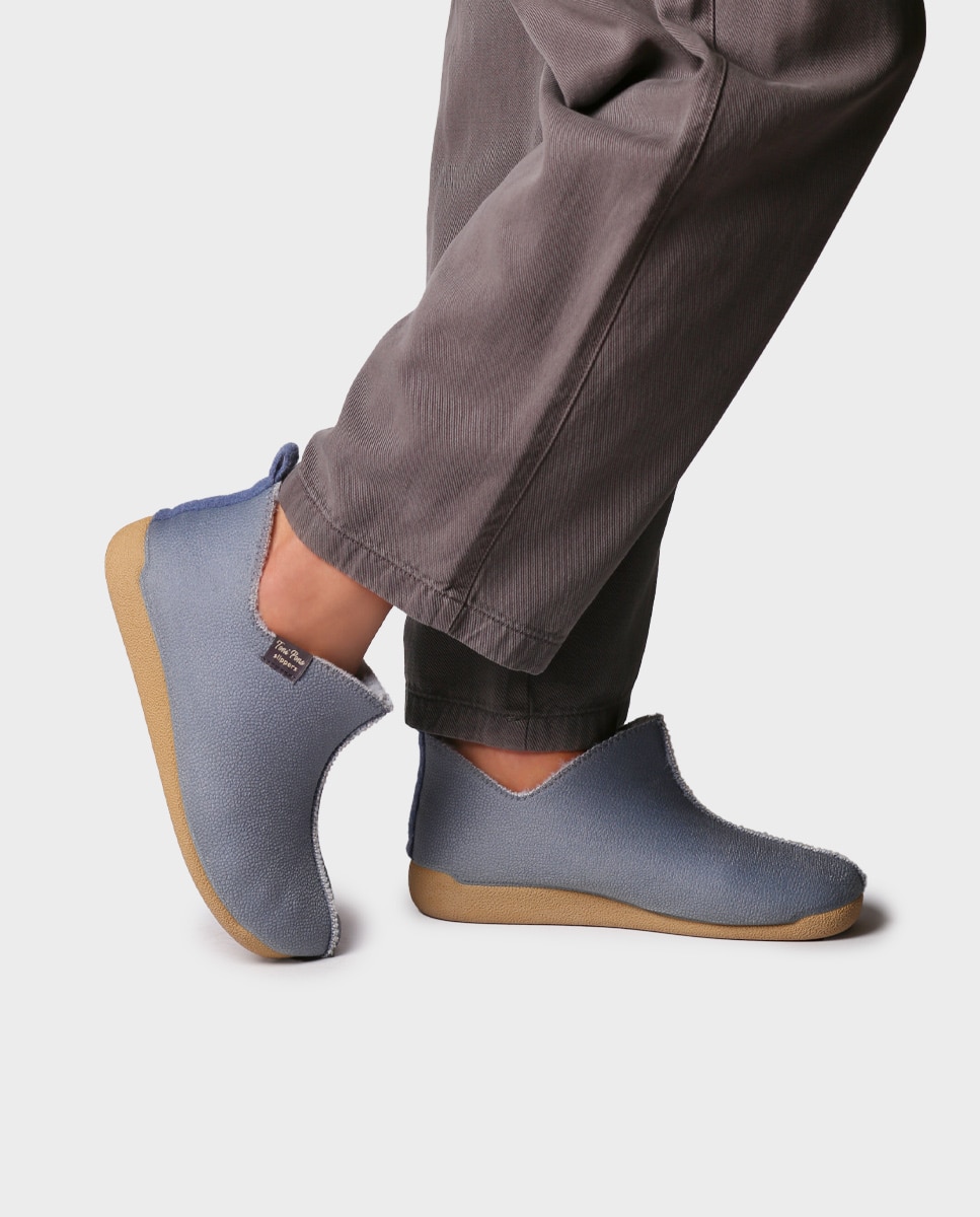 Zapatillas de casa cerradas de mujer tipo botín - Toni Pons - Azul Azul-2