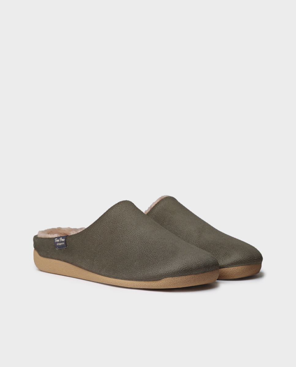 Imagen 4 de Zapatillas de casa de hombre tipo zueco - Kaki Kaki