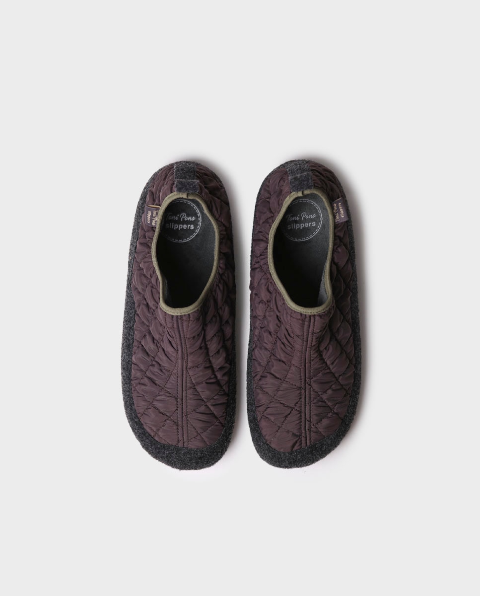 Imagen 3 de Zapatillas de casa de hombre tipo botín - Morado Morado