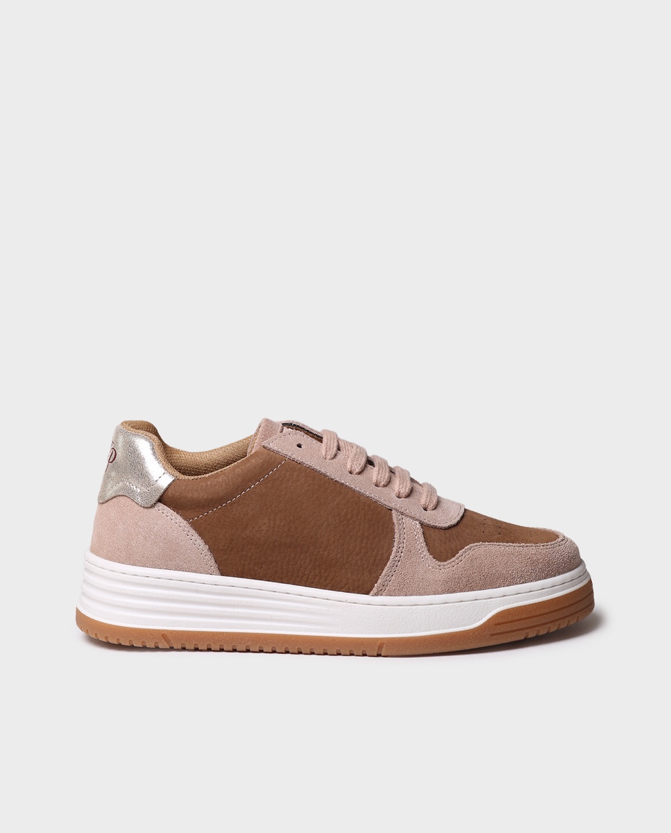 Zapatillas de mujer de piel con cordones - Toni Pons - Marrón Marrón-1