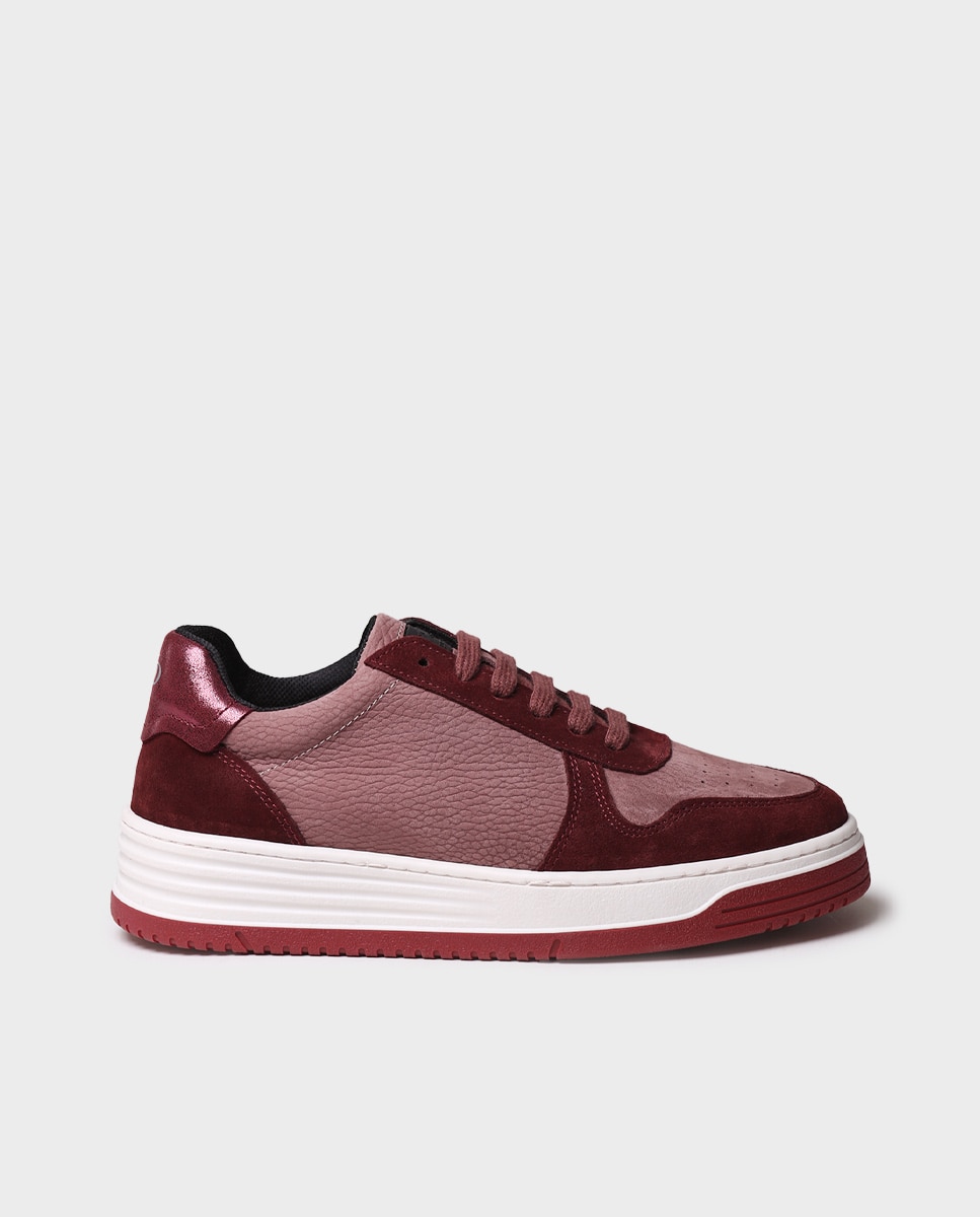 Zapatillas de mujer de piel con cordones - Toni Pons - Burdeos Burdeos-1
