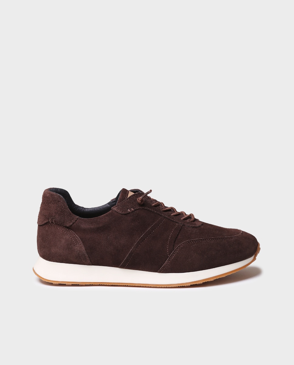 Zapatillas de hombre de serraje con cordones - Toni Pons - Marrón Marrón-1