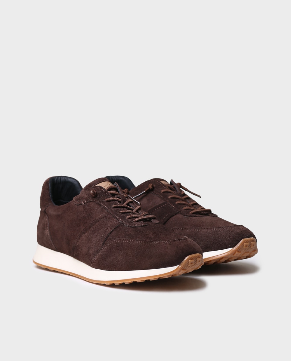 Zapatillas de hombre de serraje con cordones - Toni Pons - Marrón Marrón-4