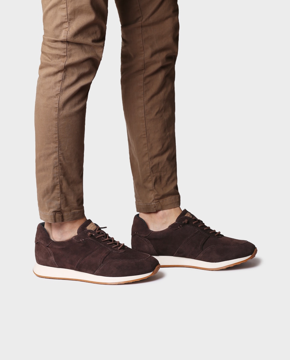 Zapatillas de hombre de serraje con cordones - Toni Pons - Marrón Marrón-2
