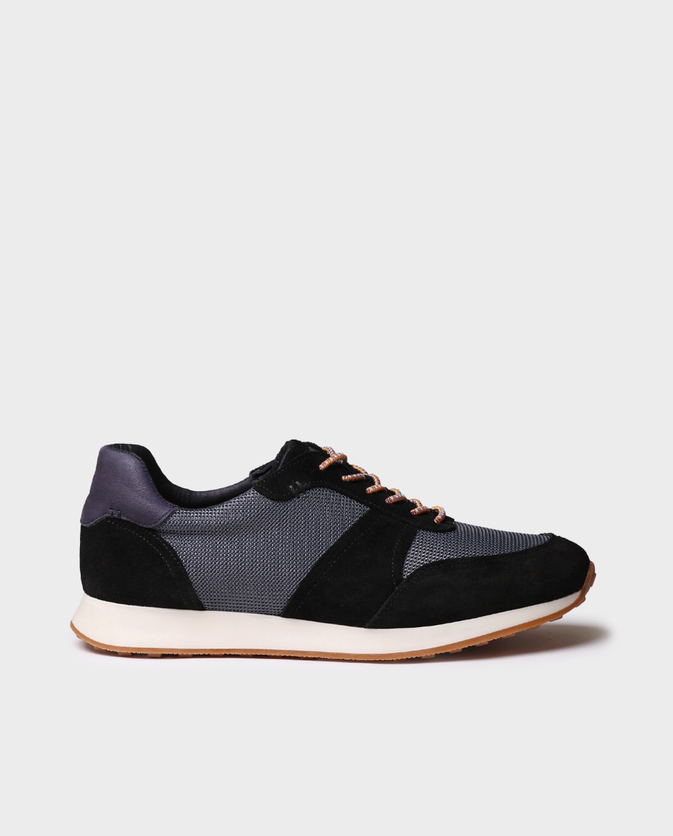 Zapatillas de hombre de serraje con cordones - Toni Pons - Azul marino Azul marino-1