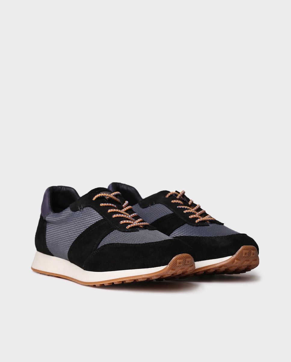 Zapatillas de hombre de serraje con cordones - Toni Pons - Azul marino Azul marino-4