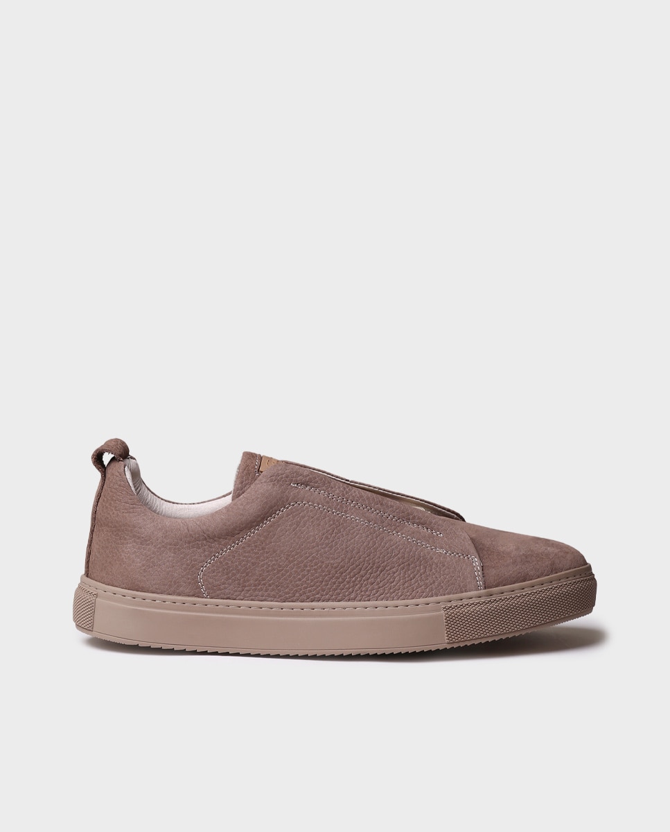 Zapatillas de hombre de piel con elásticos - Toni Pons - Marrón Marrón-1