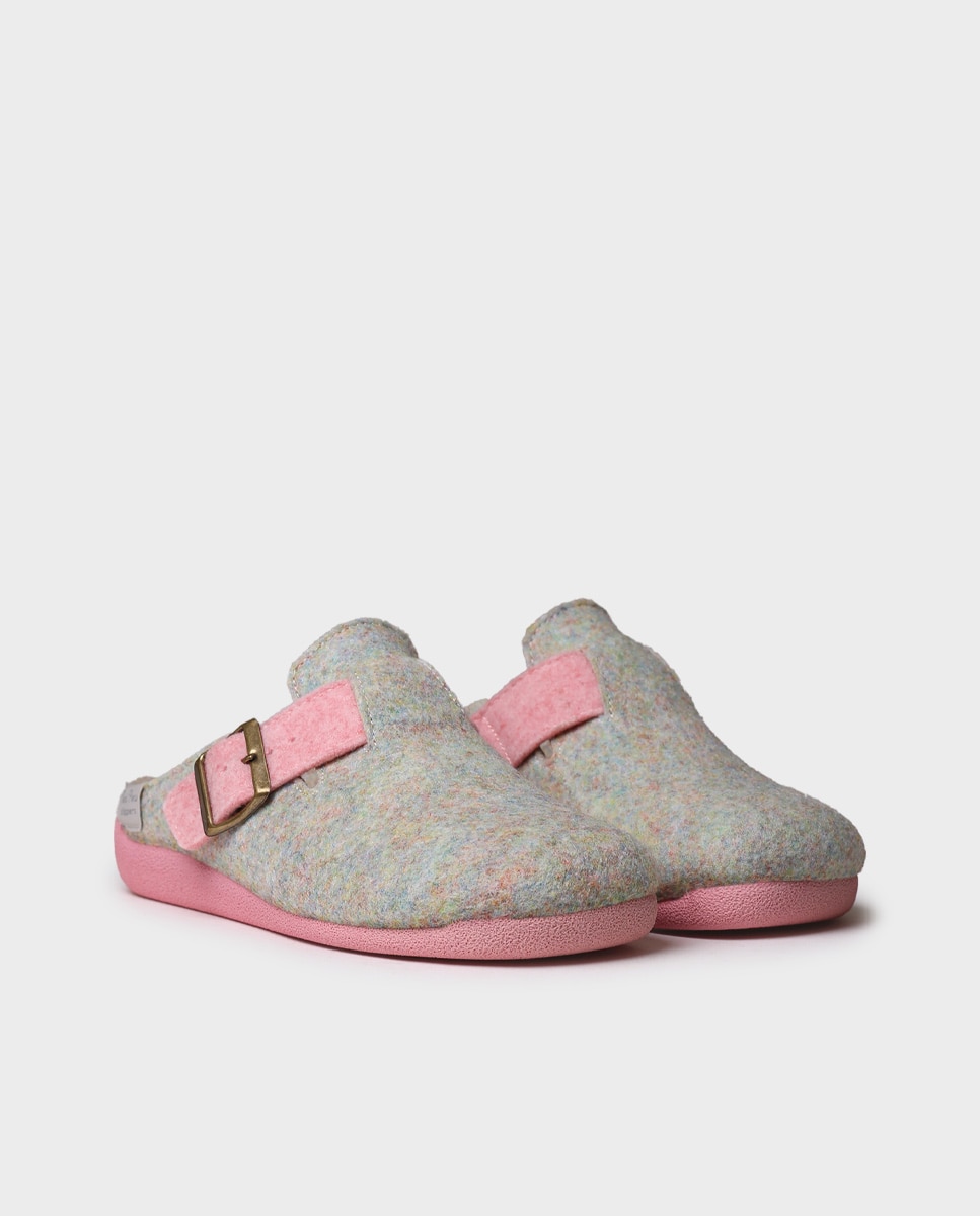 Imagen 4 de Zapatillas de casa cerradas de mujer de fieltro reciclado - Toni Pons - Multicolor Multicolor