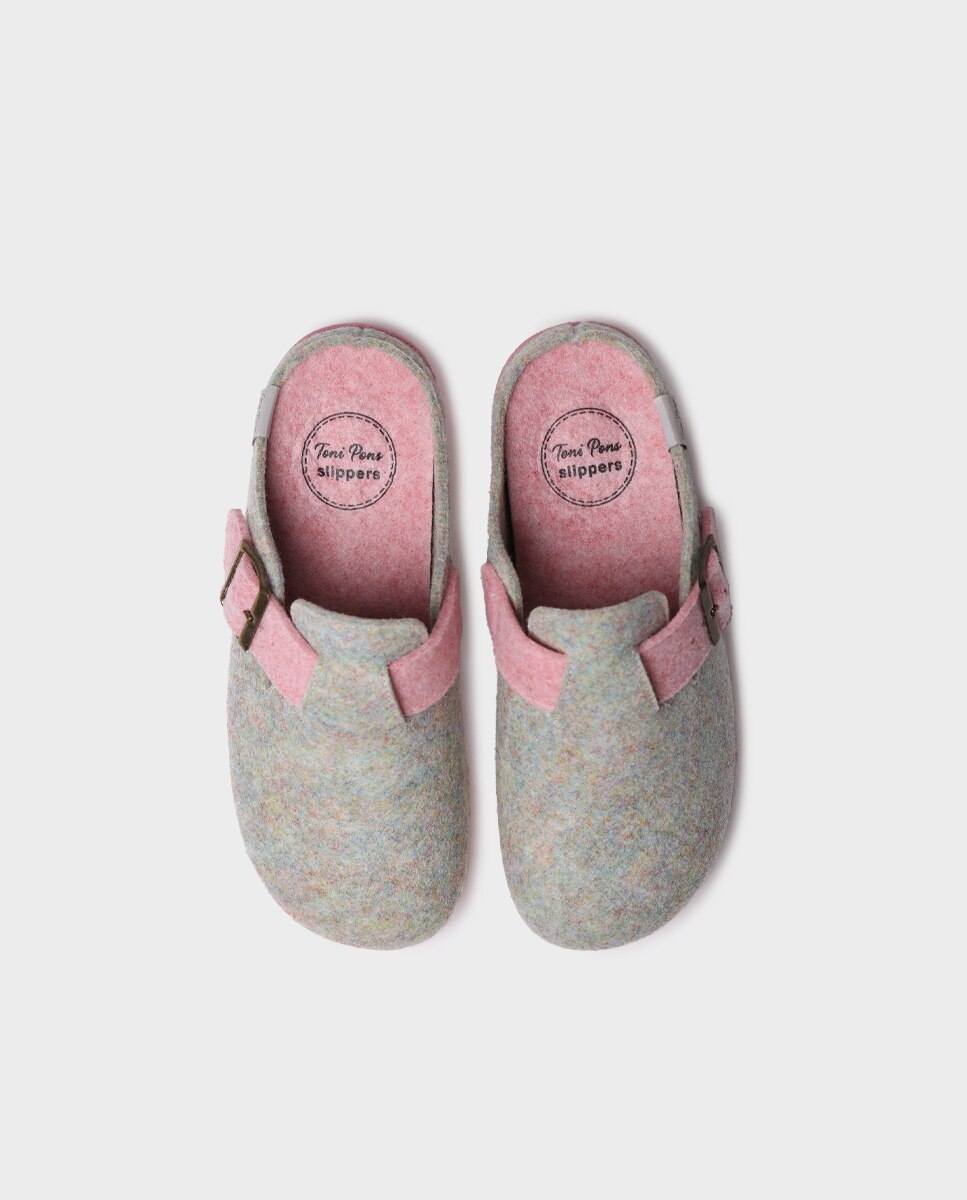 Imagen 3 de Zapatillas de casa cerradas de mujer de fieltro reciclado - Toni Pons - Multicolor Multicolor
