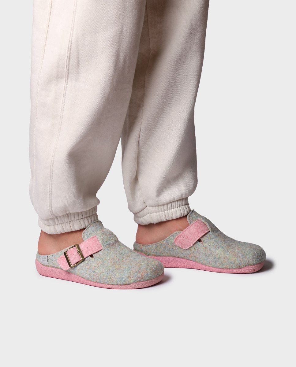 Imagen 2 de Zapatillas de casa cerradas de mujer de fieltro reciclado - Toni Pons - Multicolor Multicolor