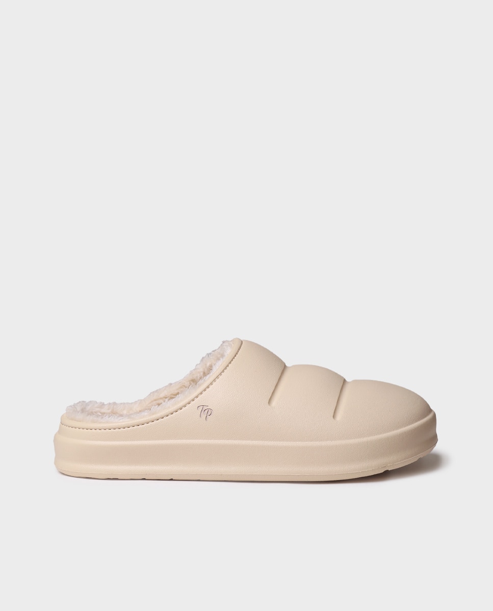 Zapatillas de casa de mujer de goma con forro suave - Toni Pons - Crudo Crudo-1