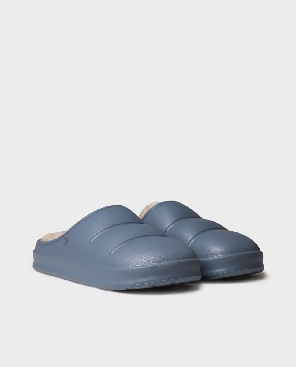 Zapatillas de casa de mujer de goma con forro suave - Toni Pons - Azul Azul-3