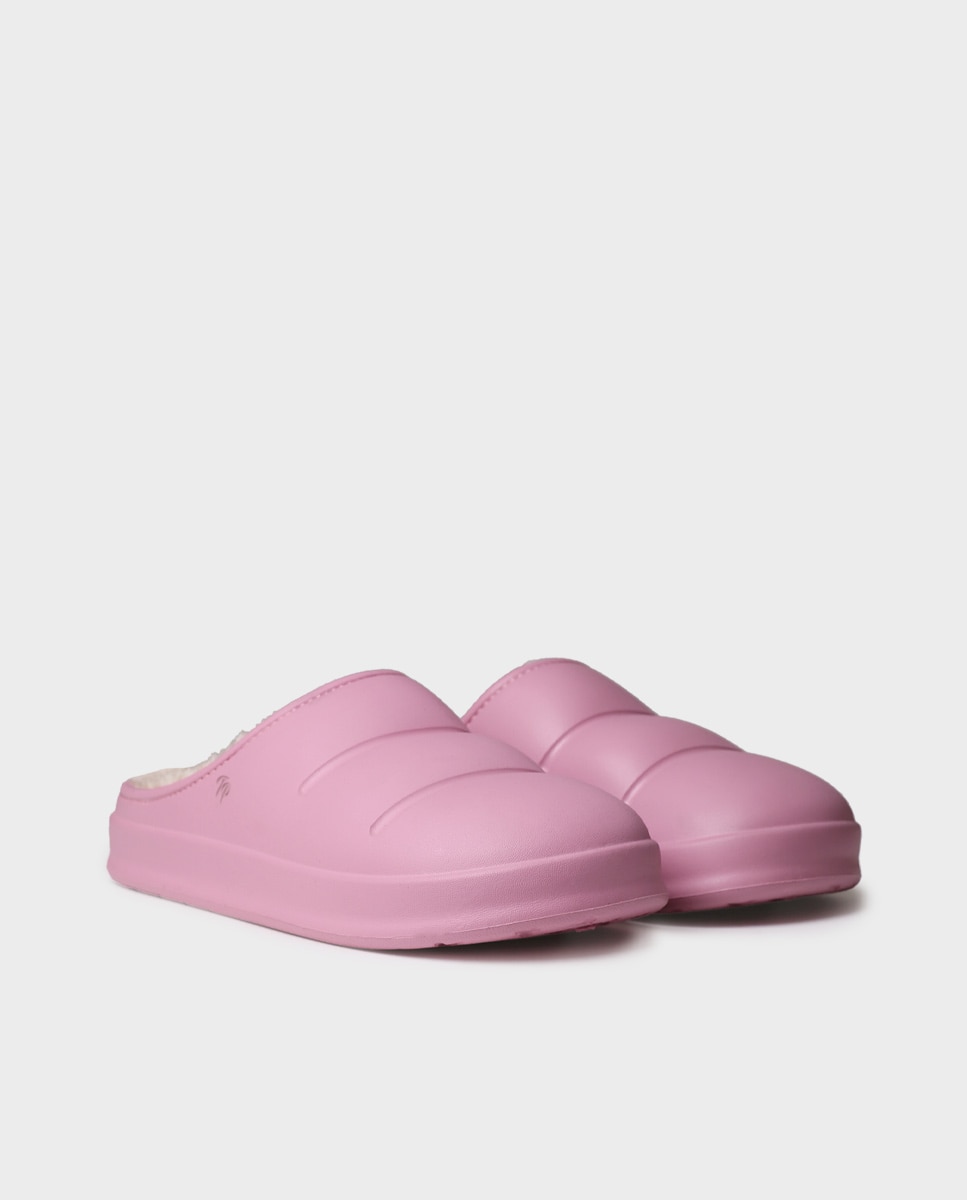 Zapatillas de casa de mujer de goma con forro suave - Toni Pons - Rosa Rosa-3