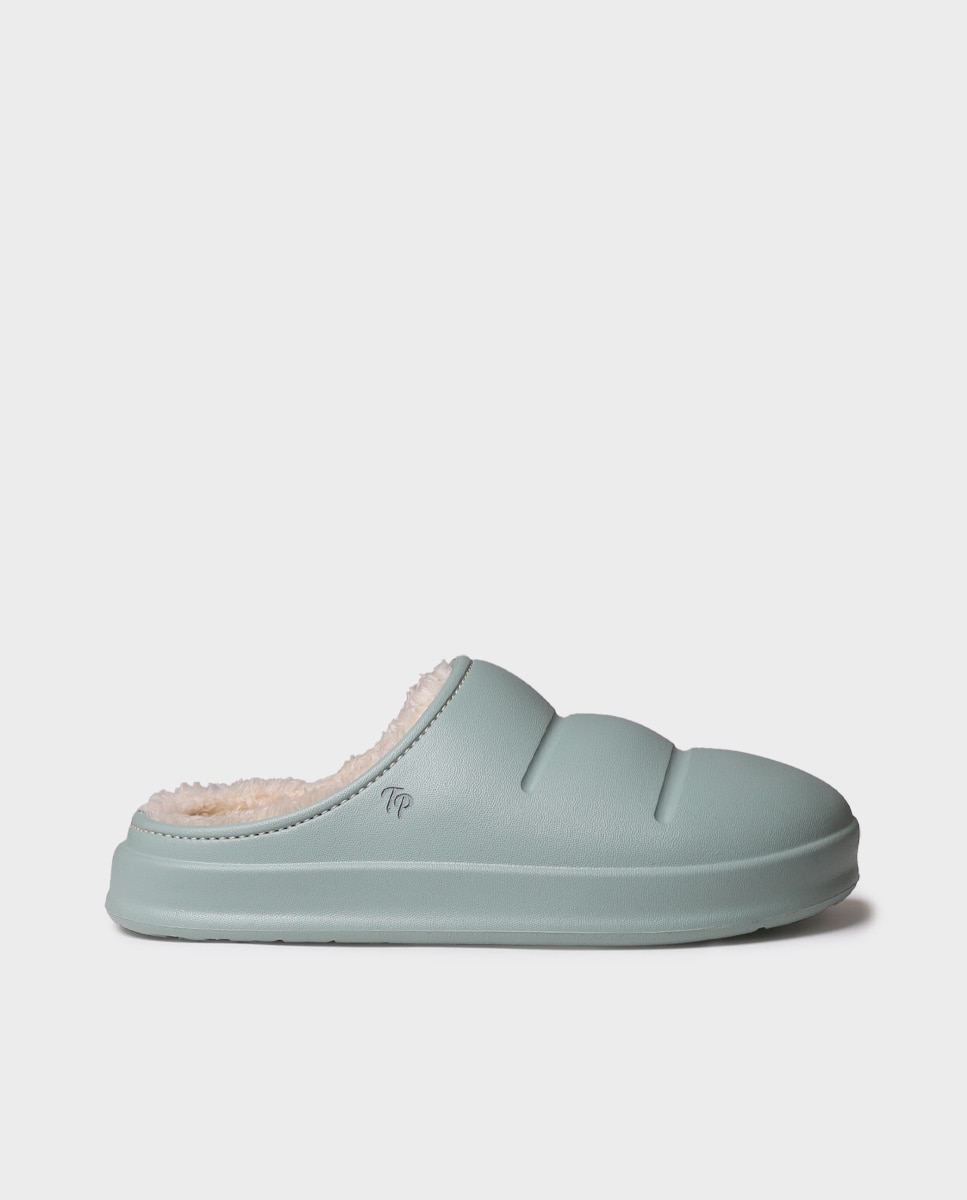 Zapatillas de casa de mujer de goma con forro suave - Toni Pons - Verde Verde-1