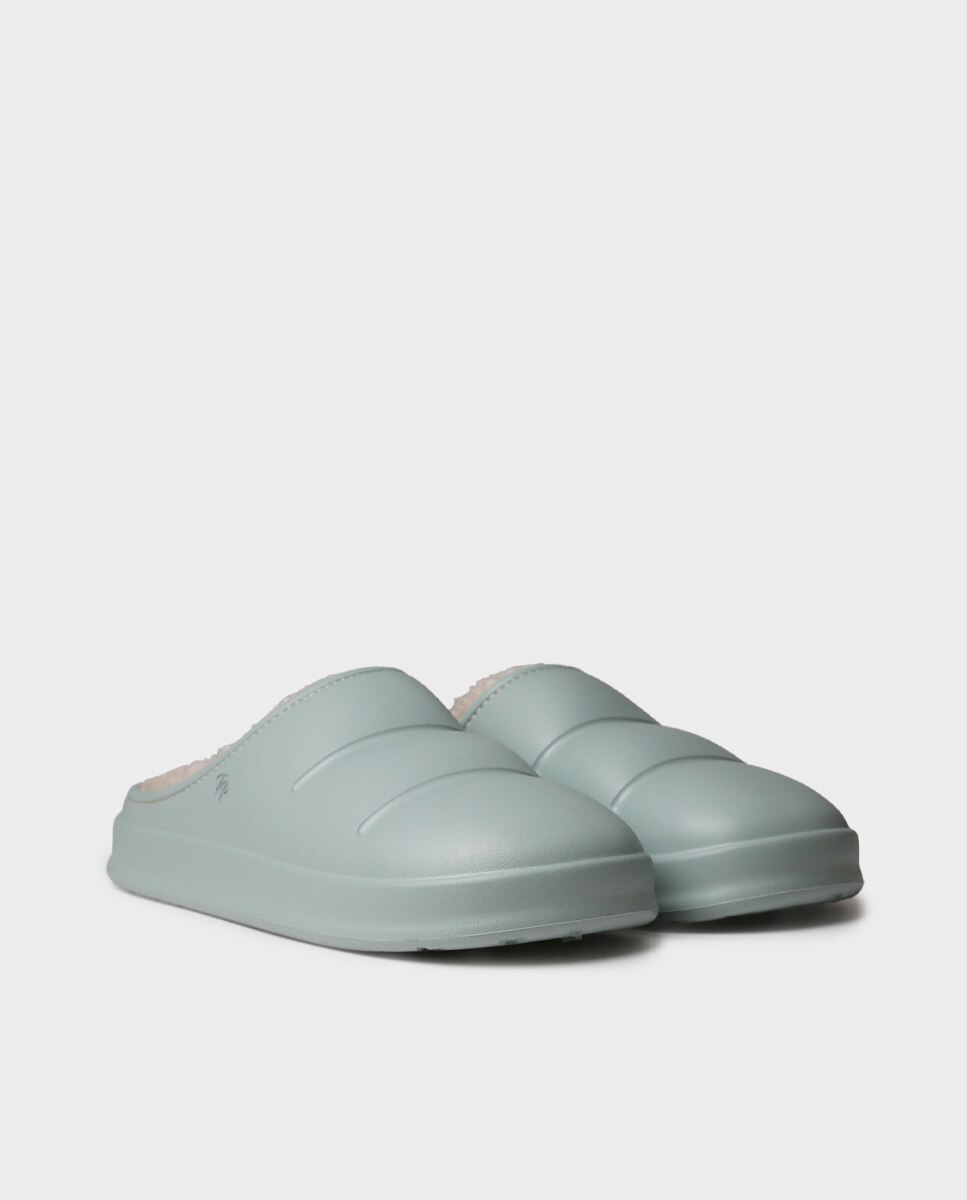 Zapatillas de casa de mujer de goma con forro suave - Toni Pons - Verde Verde-3