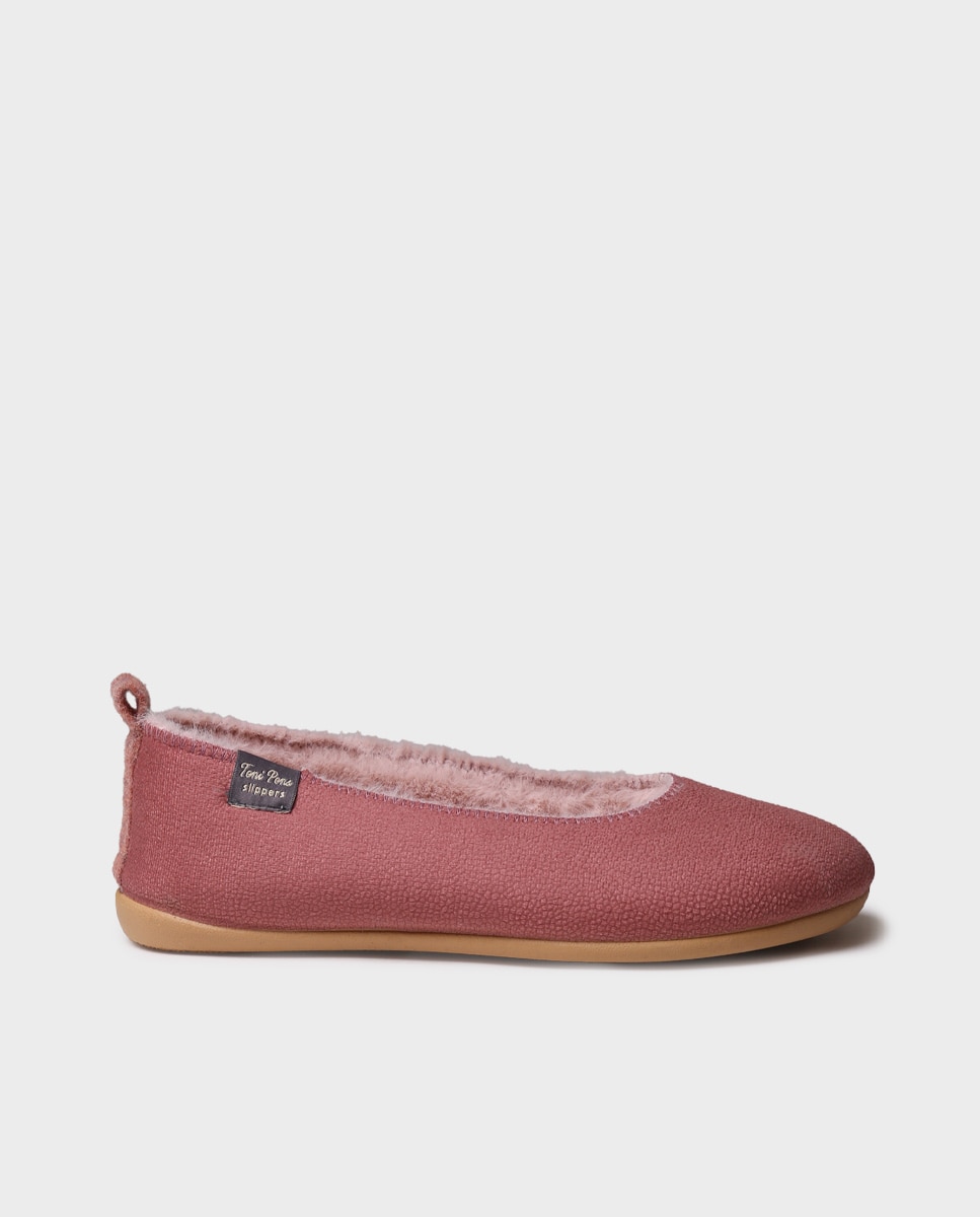 Zapatillas de casa de mujer tipo bailarina - Toni Pons - Rosa Rosa-1