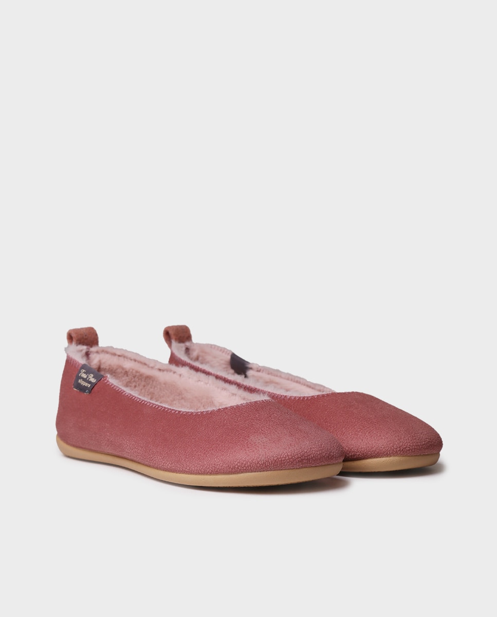 Zapatillas de casa de mujer tipo bailarina - Toni Pons - Rosa Rosa-3