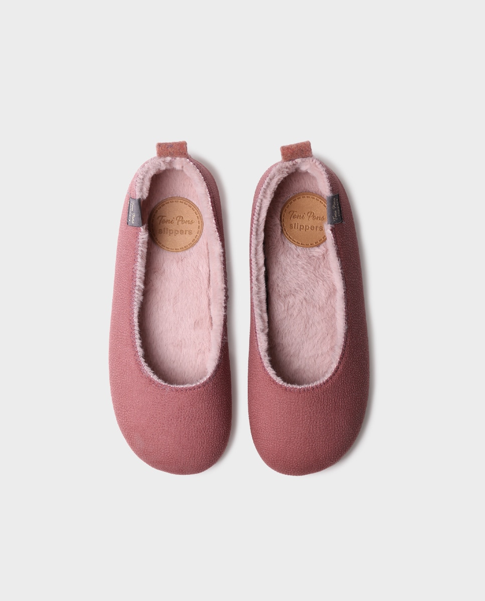 Zapatillas de casa de mujer tipo bailarina - Toni Pons - Rosa Rosa-2