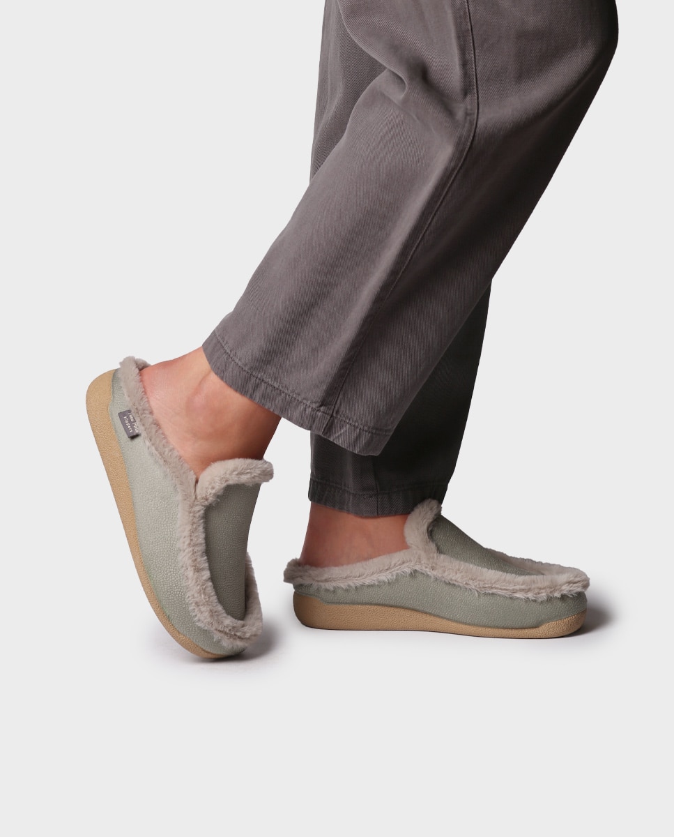 Zapatillas de casa de mujer tipo zueco - Toni Pons - Verde Verde-2