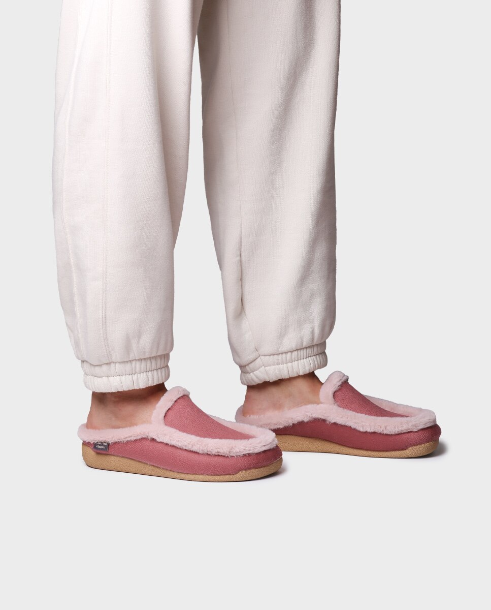 Zapatillas de casa de mujer tipo zueco - Toni Pons - Rosa Rosa-2