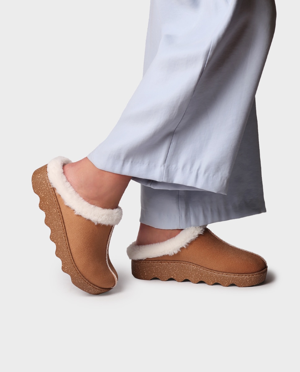 Imagen 2 de Zapatillas de casa de mujer tipo zueco - Toni Pons - Marrón Marrón