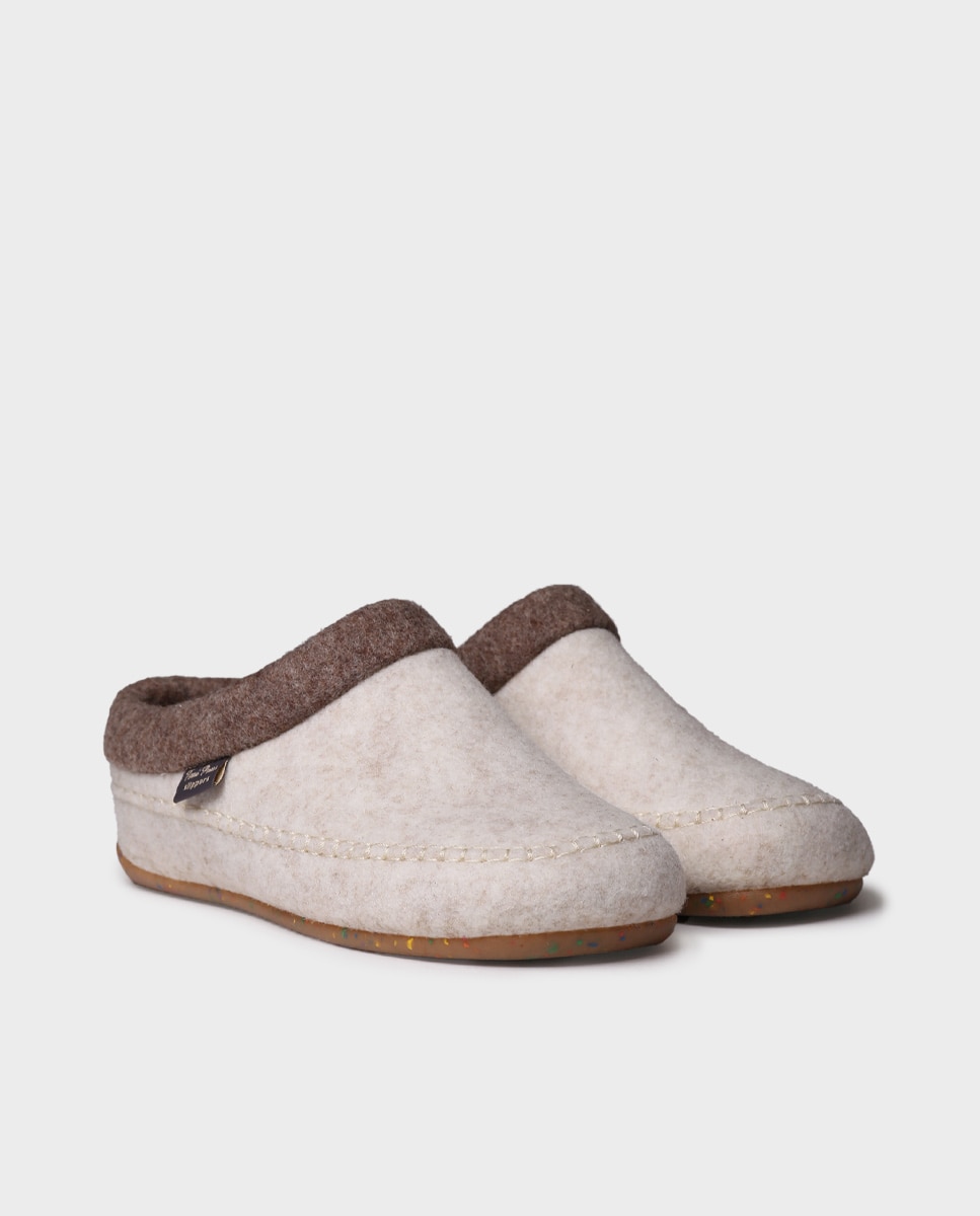 Imagen 4 de Zapatillas de casa de mujer con cuña interior - Toni Pons - Crudo Crudo