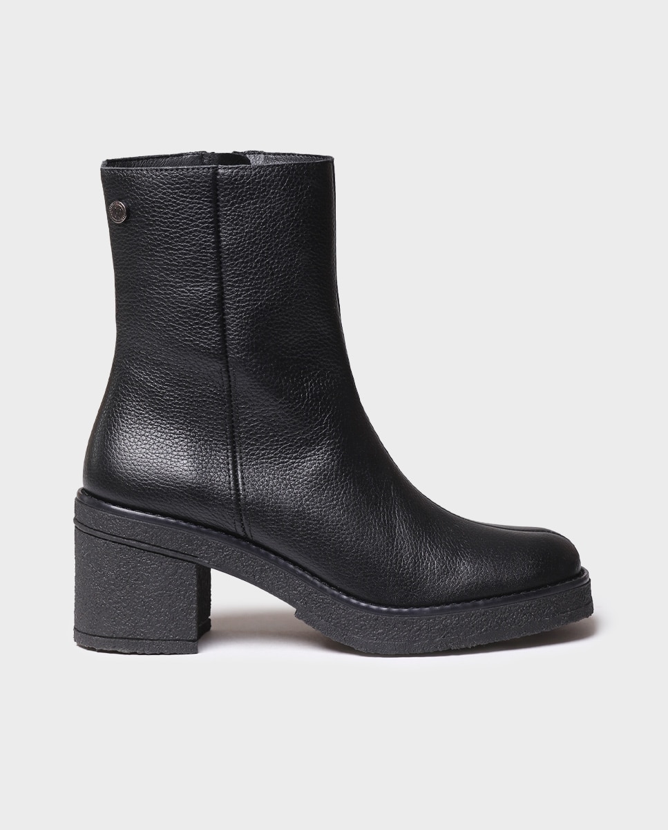 Botines de mujer de piel con cremallera - Toni Pons - Negro Negro-1