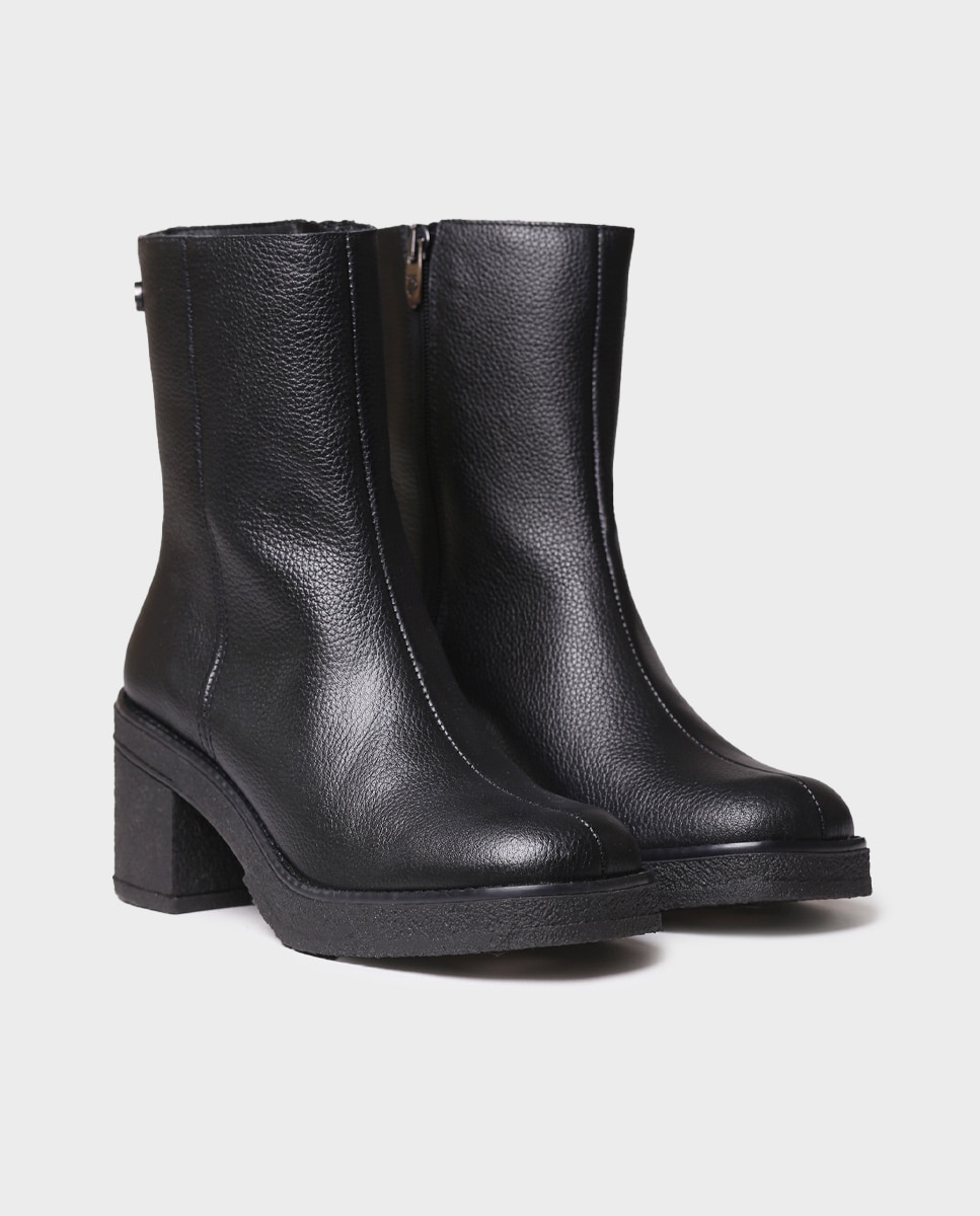 Botines de mujer de piel con cremallera - Toni Pons - Negro Negro-3