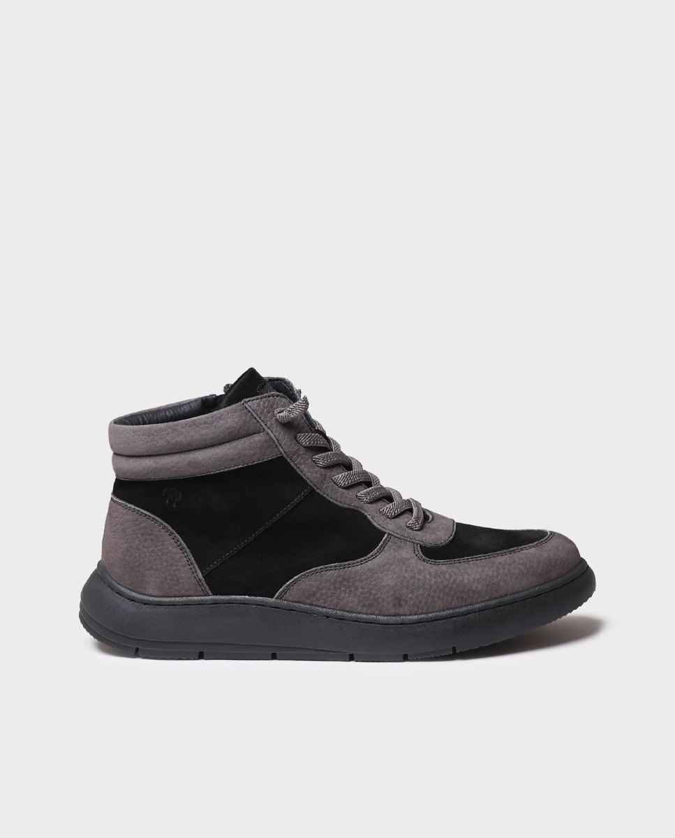 Toni Pons - Zapatillas de serraje de mujer con cordones y cremallera.