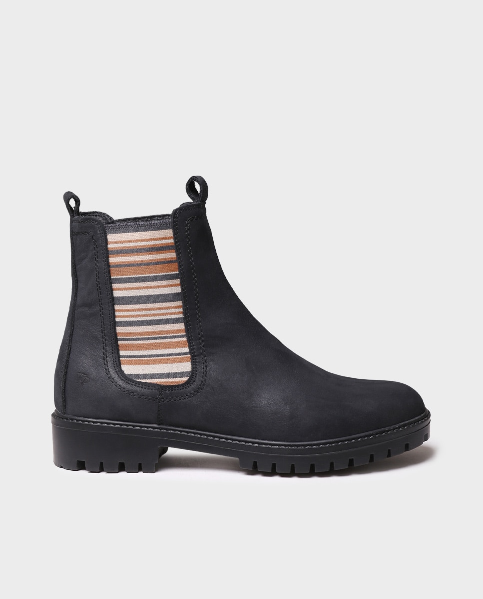 Botines de mujer de piel con elásticos - Toni Pons - Negro Negro-1