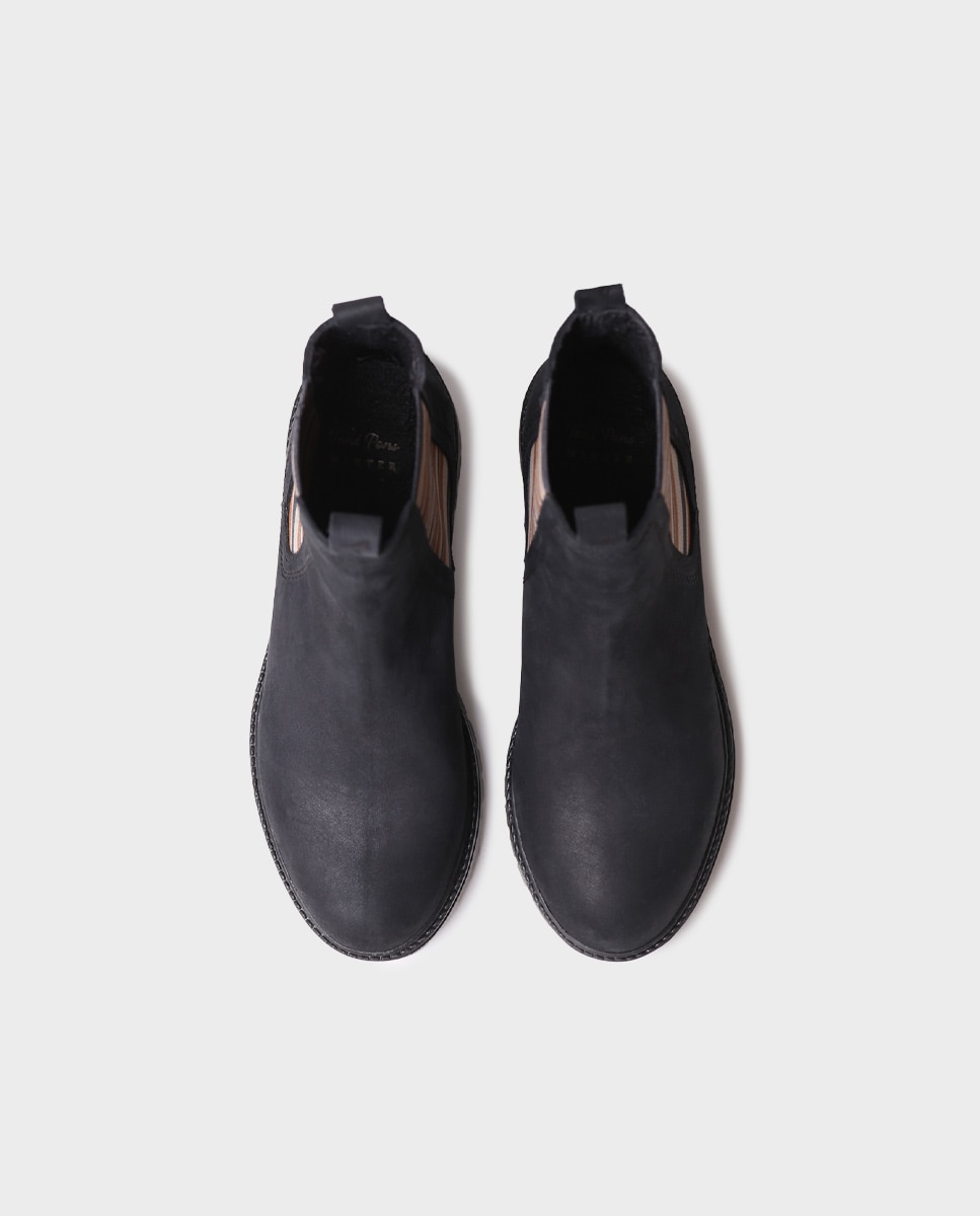 Botines de mujer de piel con elásticos - Toni Pons - Negro Negro-3