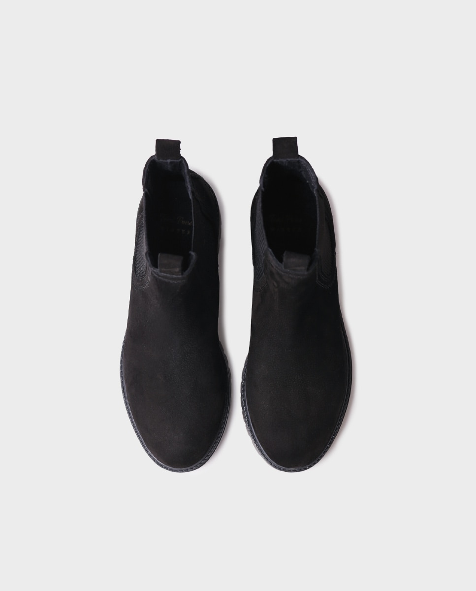 Botines de mujer de piel con elásticos - Toni Pons - Negro Negro-3