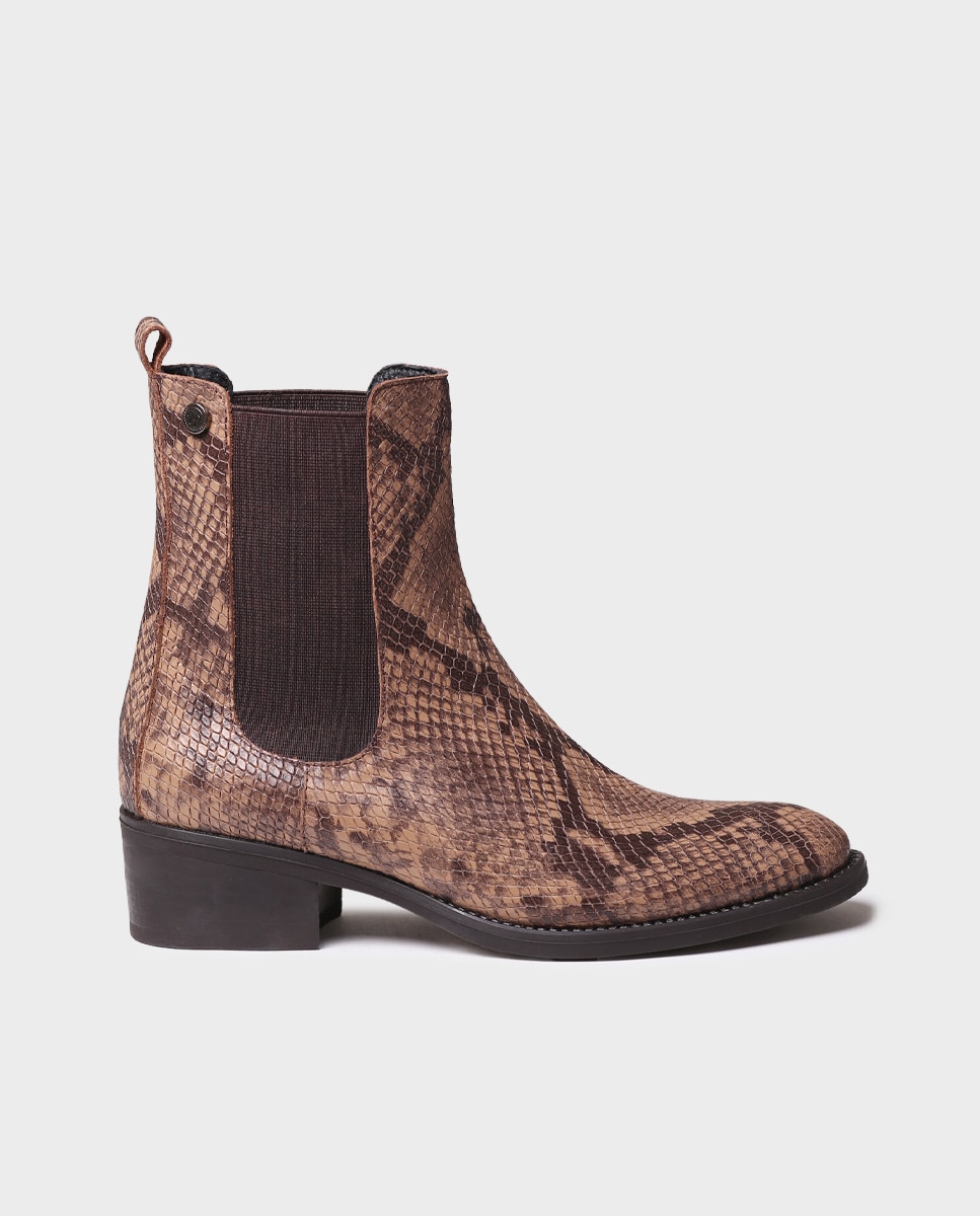 Botines de mujer de piel con elásticos - Toni Pons - Marrón Marrón-1