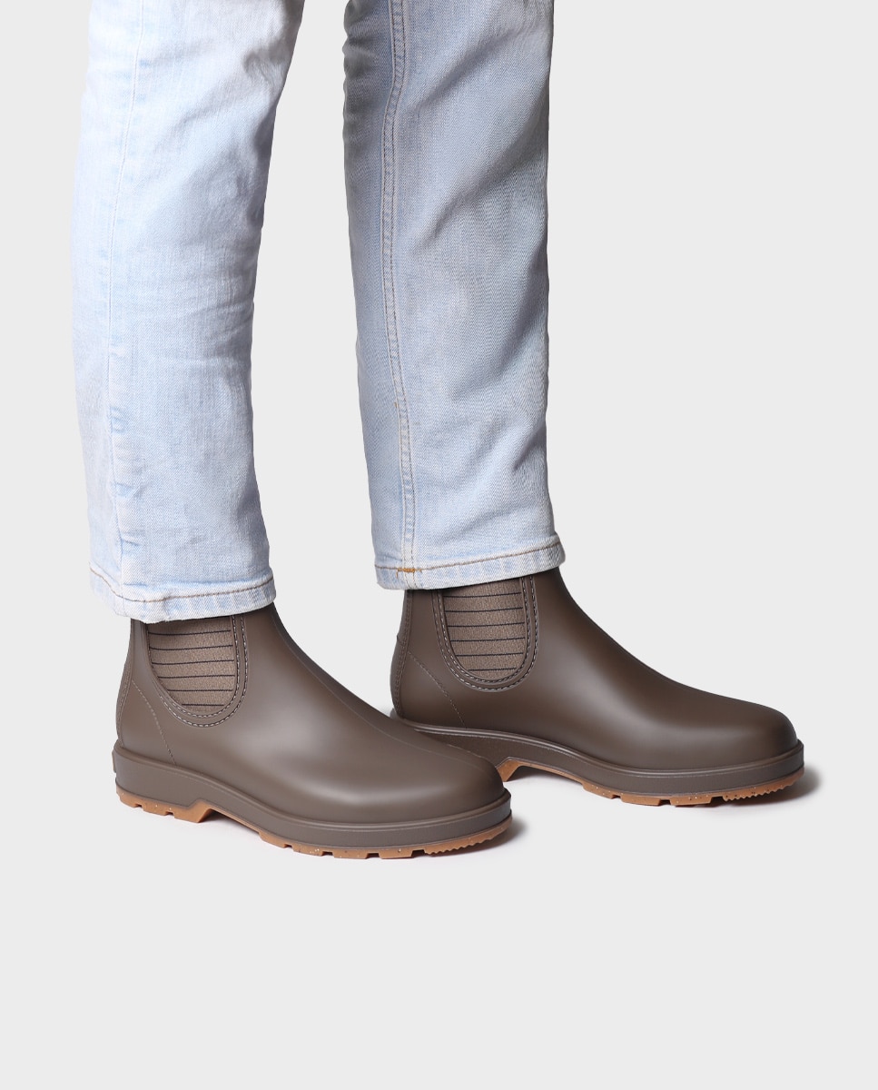 Botines de hombre de agua con elástico - Toni Pons - Marrón Marrón-2