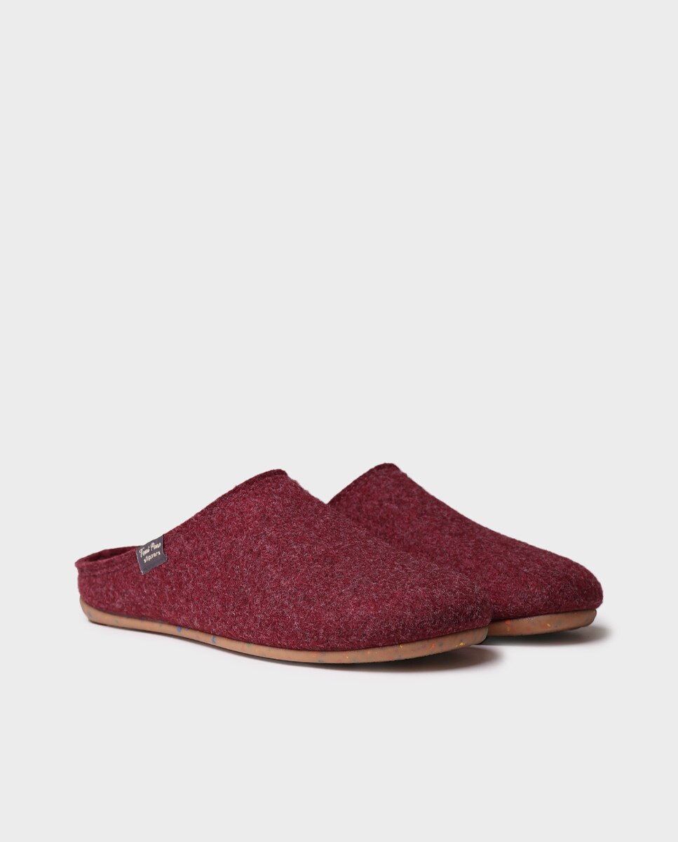Zapatillas de casa de hombre de fieltro reciclado - Toni Pons - Burdeos Burdeos-3