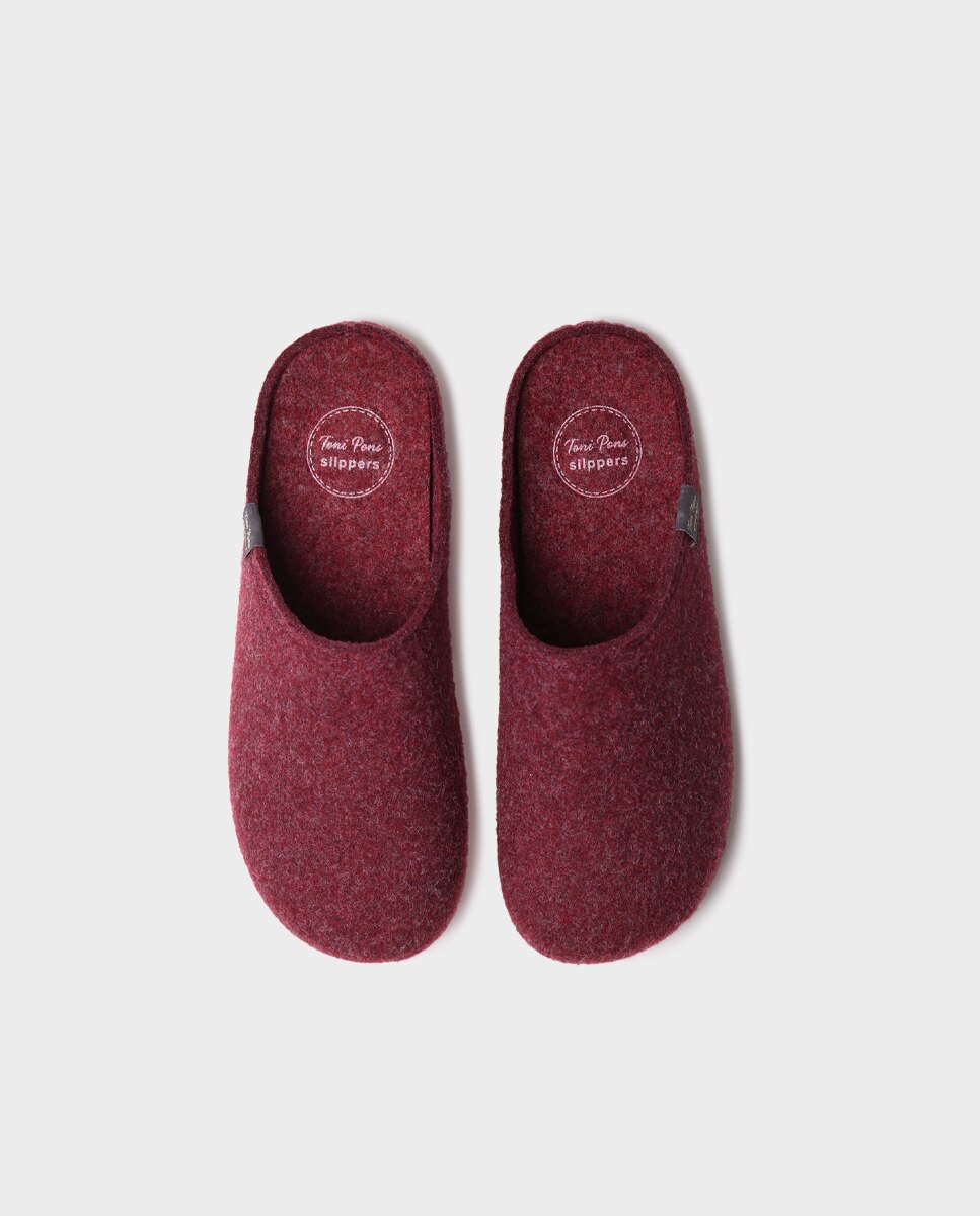 Zapatillas de casa de hombre de fieltro reciclado - Toni Pons - Burdeos Burdeos-2