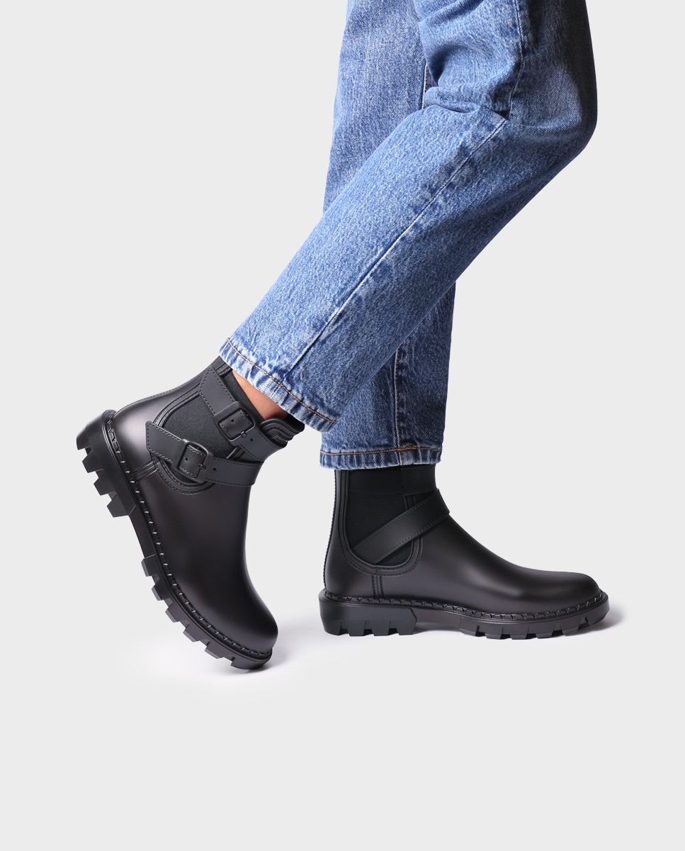Botines de agua de mujer de goma con elásticos - Toni Pons - Negro Negro-2
