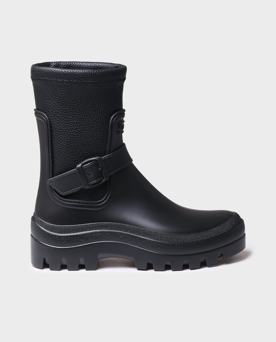 Botines de agua de mujer de goma con plataforma - Toni Pons - Negro Negro-1