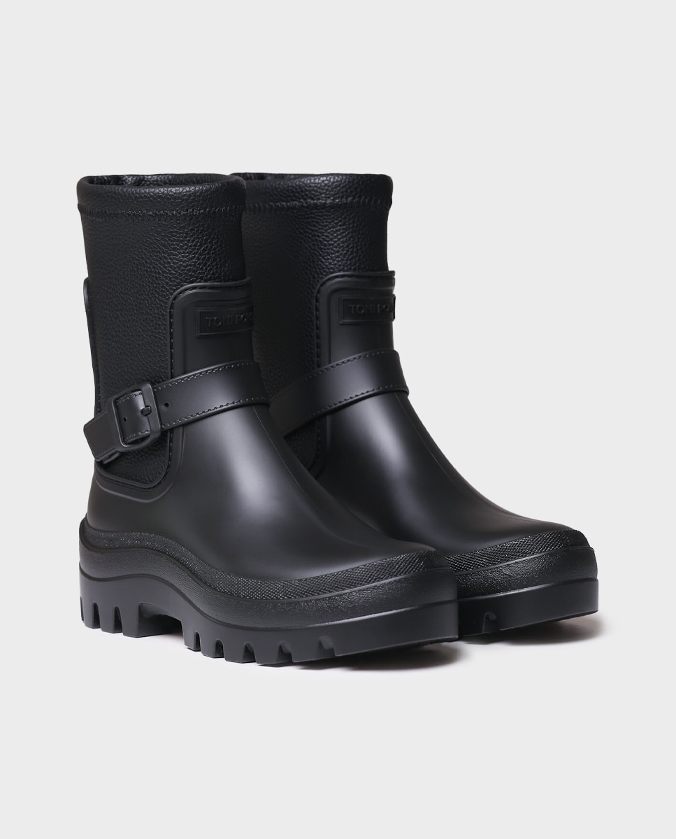 Botines de agua de mujer de goma con plataforma - Toni Pons - Negro Negro-4