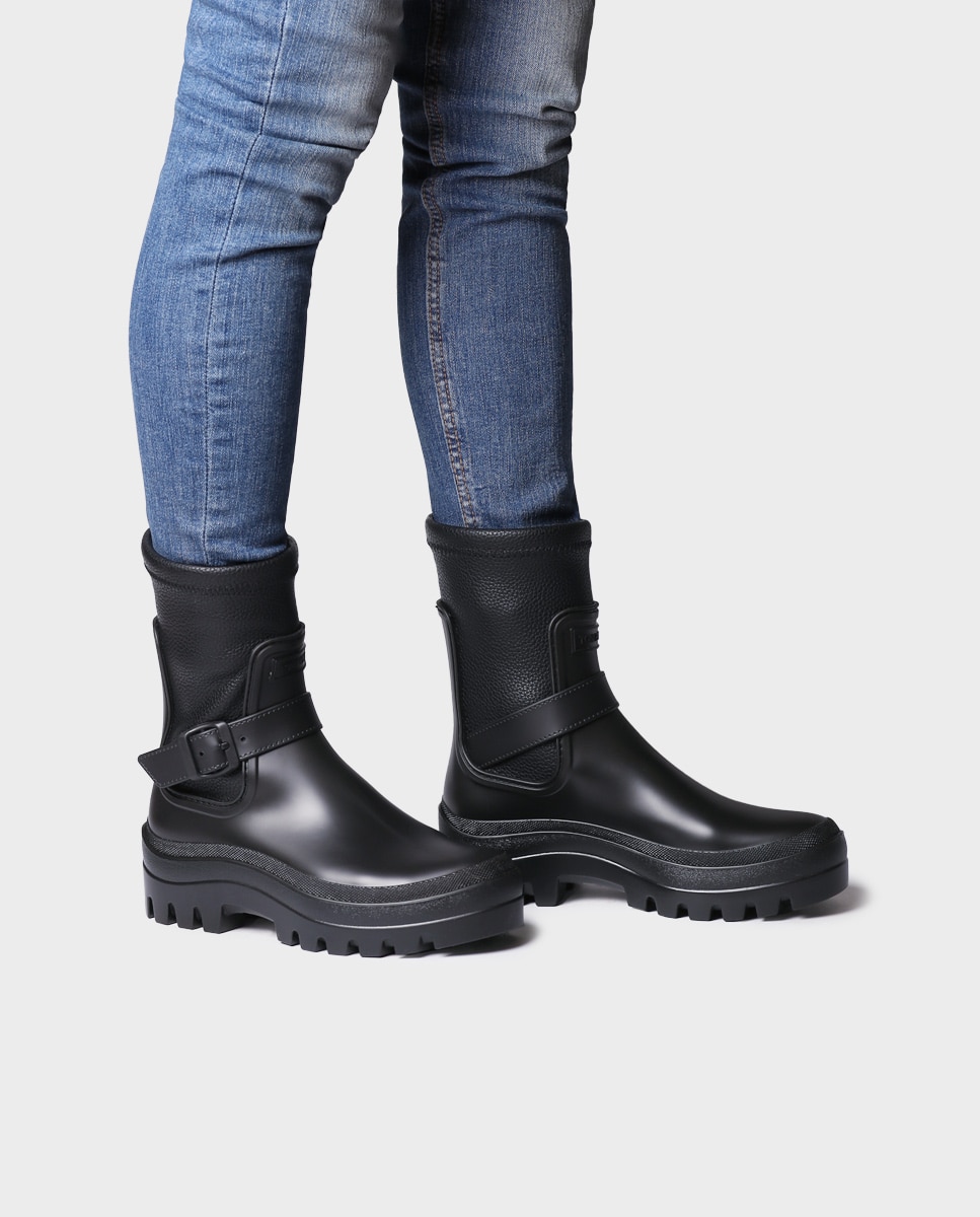 Botines de agua de mujer de goma con plataforma - Toni Pons - Negro Negro-2