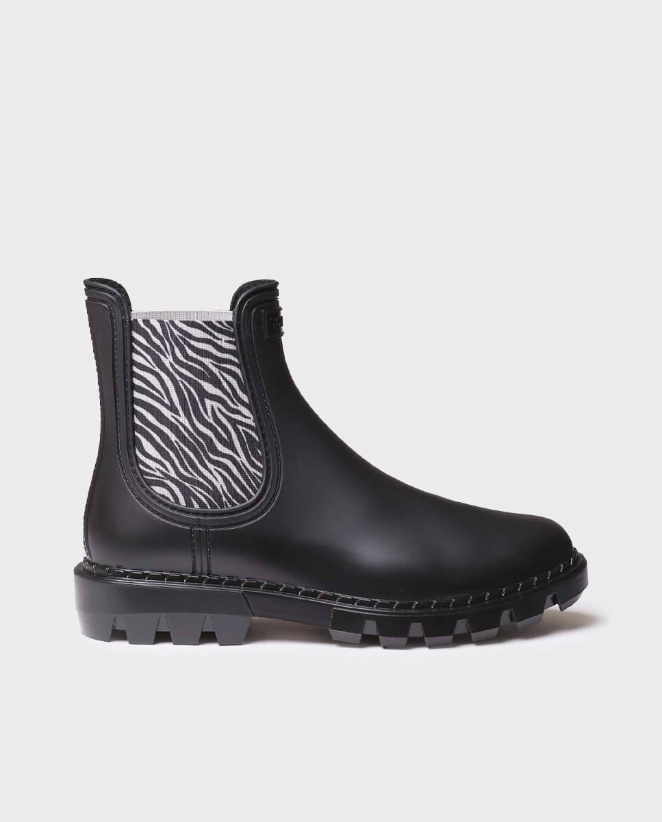 Botines de agua de mujer de goma con elásticos - Toni Pons - Negro Negro-1