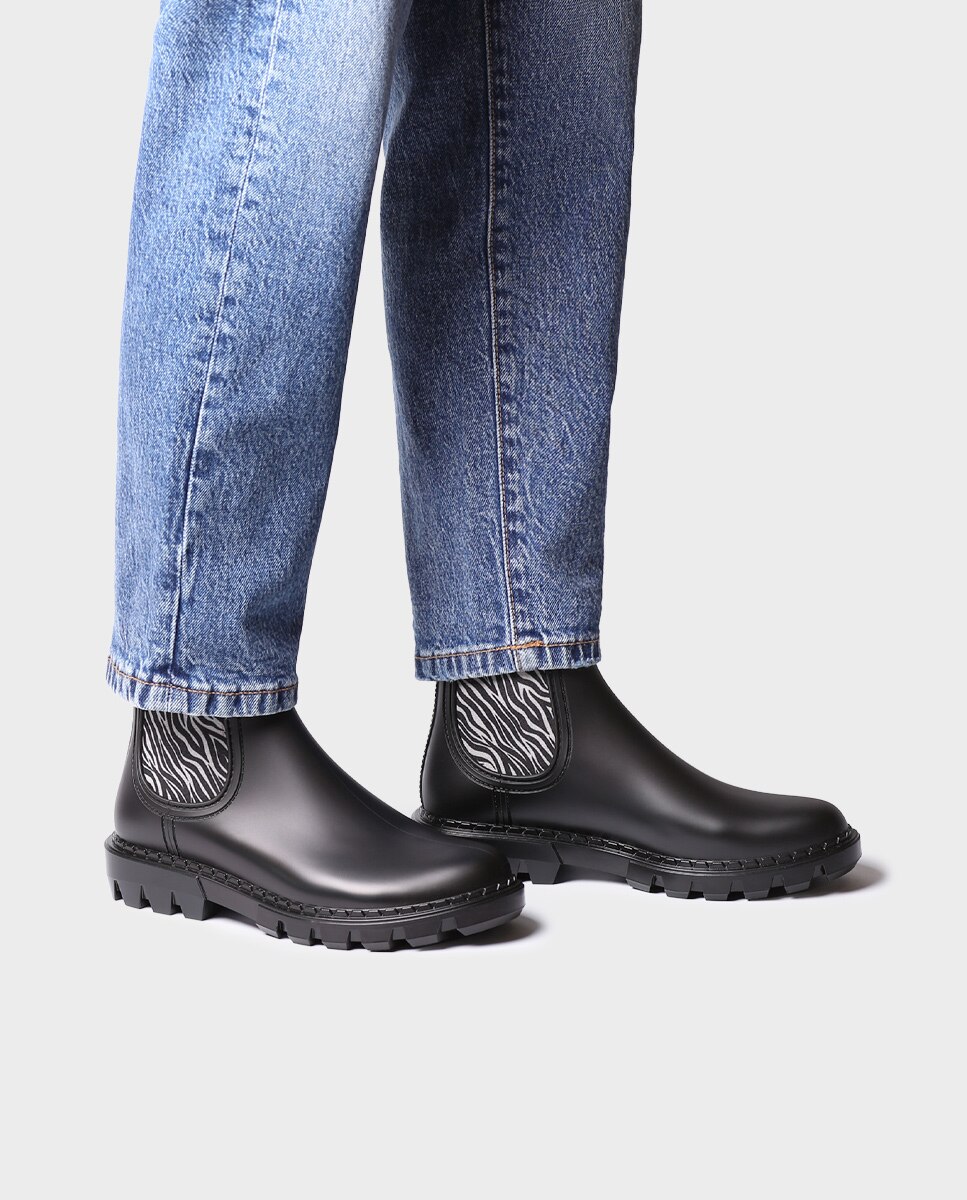 Botines de agua de mujer de goma con elásticos - Toni Pons - Negro Negro-2
