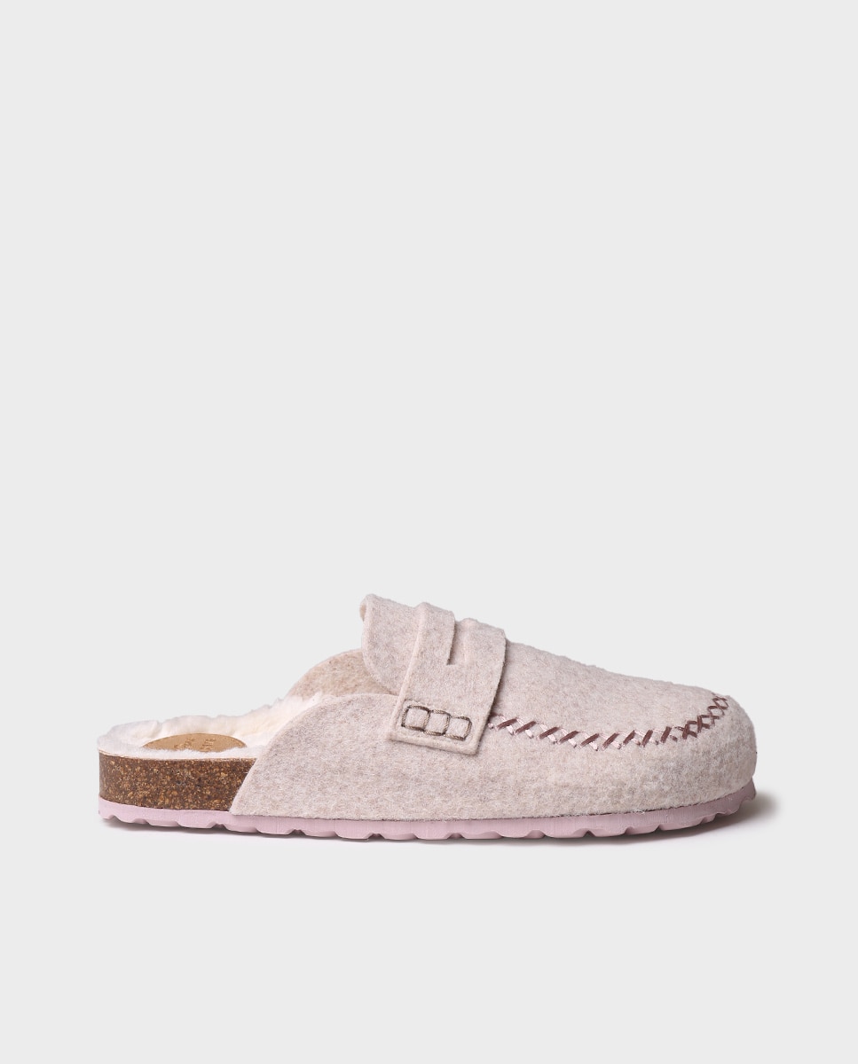 Zapatillas de casa de mujer tipo zueco - Toni Pons - Crudo Crudo-1