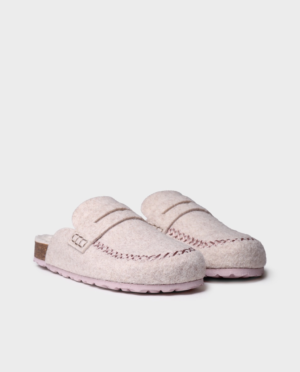 Zapatillas de casa de mujer tipo zueco - Toni Pons - Crudo Crudo-4