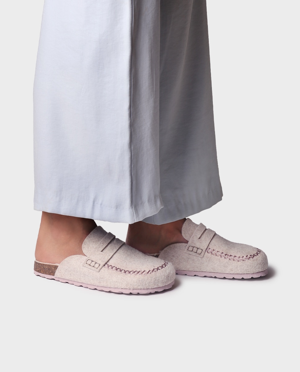 Zapatillas de casa de mujer tipo zueco - Toni Pons - Crudo Crudo-2