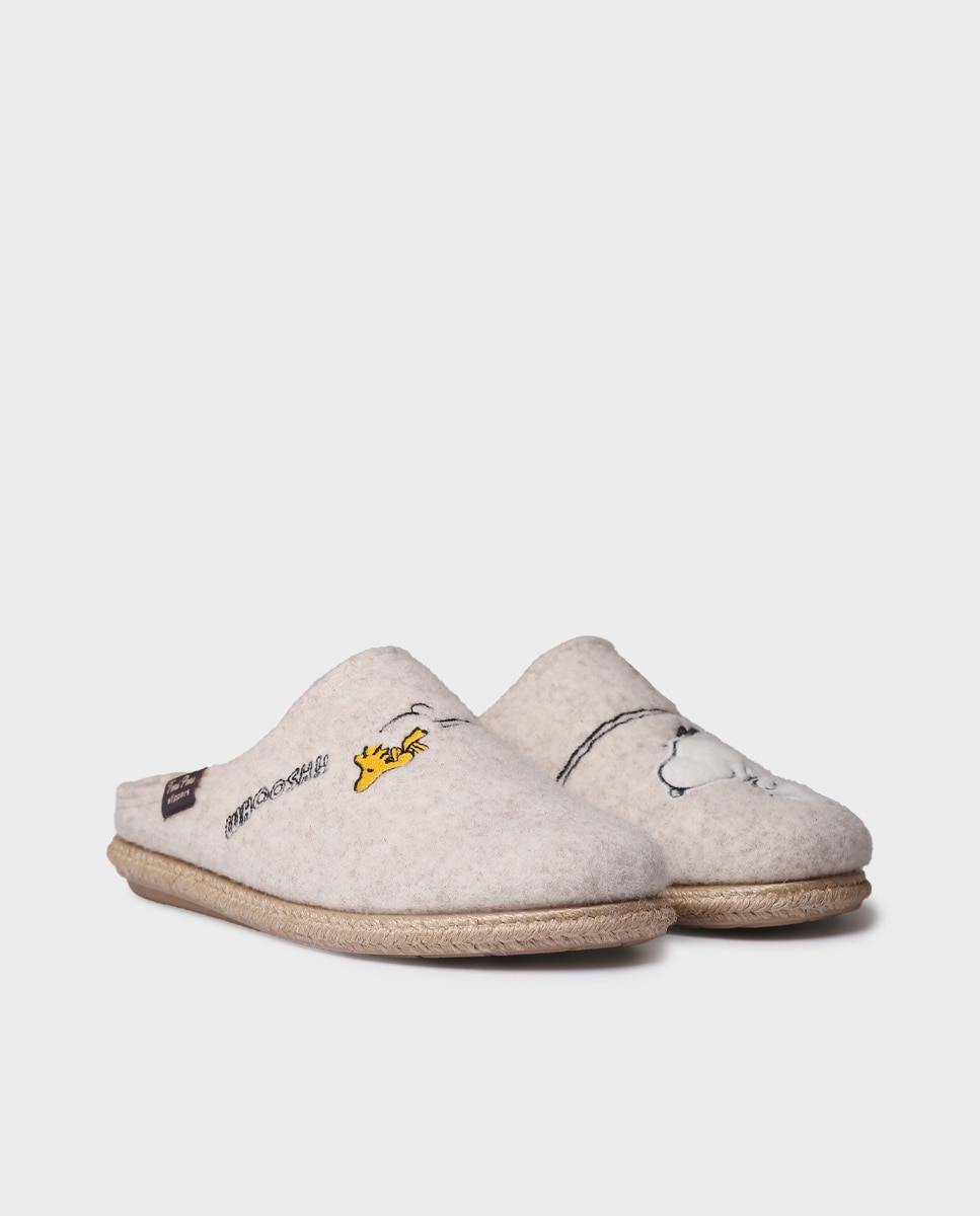 Zapatillas de casa de mujer de fieltro de snoopy - Toni Pons - Crudo Crudo-4