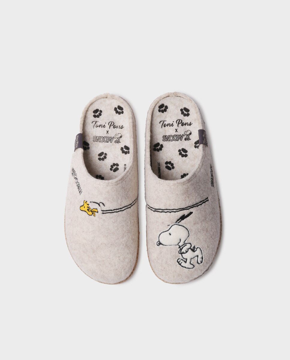 Zapatillas de casa de mujer de fieltro de snoopy - Toni Pons - Crudo Crudo-3
