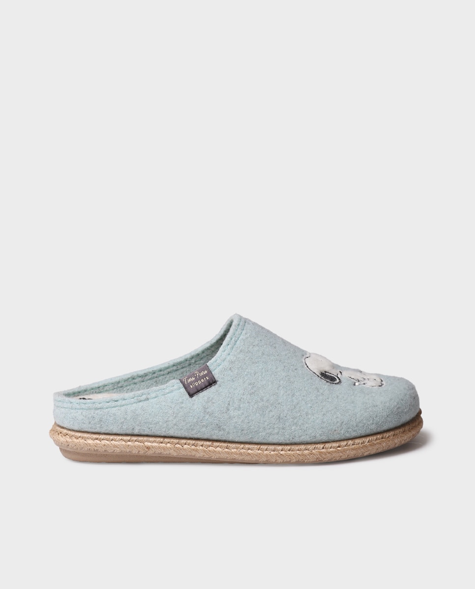 Zapatillas de casa de mujer de fieltro de snoopy - Toni Pons - Azul claro Azul claro-1