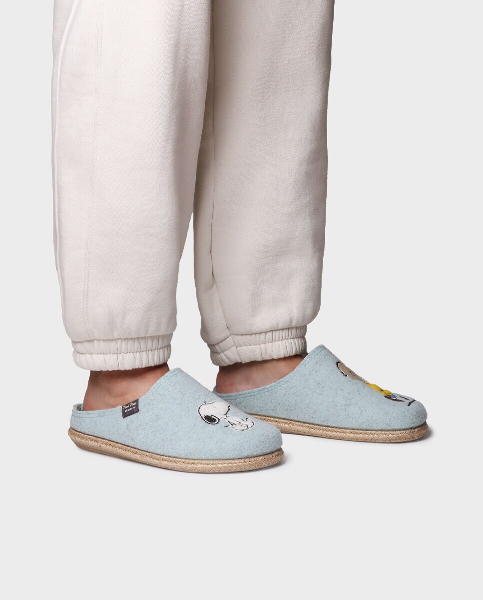Zapatillas de casa de mujer de fieltro de snoopy - Toni Pons - Azul claro Azul claro-2