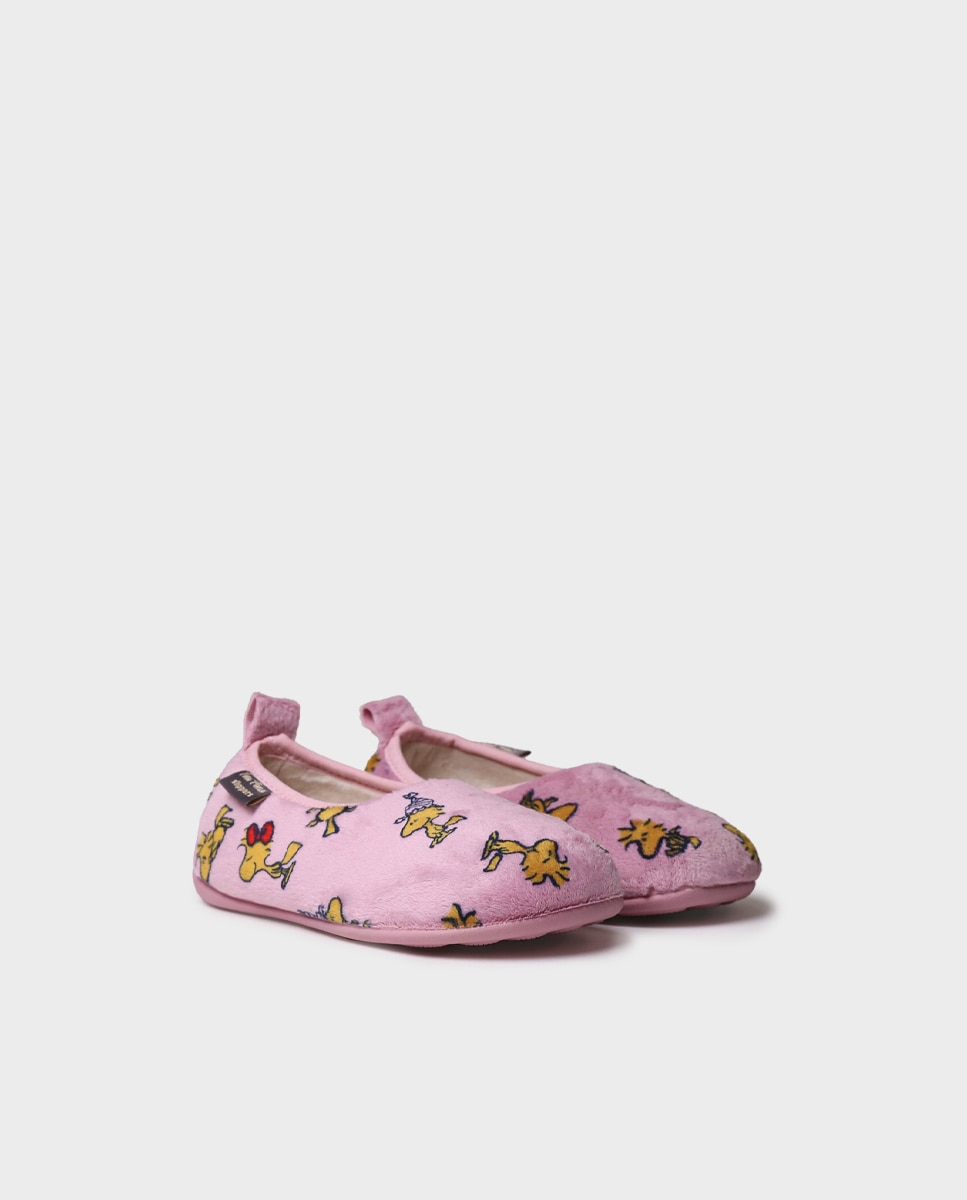 Zapatillas de casa de niños de pelo suave de snoopy - Toni Pons - Rosa Rosa-2